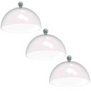 Ver imagem 1 de 3 Cúpulas Plástico 25cm Bolos Tortas Doces Pratos Verde Menta Bubble Crippa