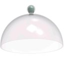 Ver imagem 2 de 3 Cúpulas Plástico 25cm Bolos Tortas Doces Pratos Verde Menta Bubble Crippa