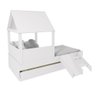 Bicama Casinha com Telhado Mdf e Escada/ Escorregador Branco Mobilistore - 5