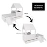 Bicama Casinha com Telhado Mdf e Escada/ Escorregador Branco Mobilistore - 6