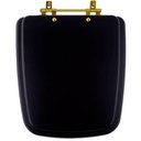 Ver imagem 1 de Assento Sanitário Boss Matte Black para Vaso Incepa com Ferragem Dourada