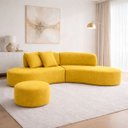 Ver imagem 1 de Sofá Virgínia 3m Estofado Suede Moderno Confortável Luxo