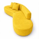 Ver imagem 4 de Sofá Virgínia 3m Estofado Suede Moderno Confortável Luxo