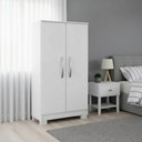 Ver imagem 1 de Multiuso Armário 2 Portas Branco em Mdp Compacto Moderno