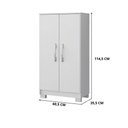 Ver imagem 4 de Multiuso Armário 2 Portas Branco em Mdp Compacto Moderno