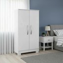 Ver imagem 5 de Multiuso Armário 2 Portas Branco em Mdp Compacto Moderno