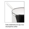 Açucareiro Inox Pote para Açucar 250g com Colher Aço Inoxidavel Mesa Chá Café Casa Cozinha Mesa - 3