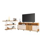 Ver imagem 1 de Rack Bancada Graci 1.8 com Aparador Infinity Off White Cinamomo – Hb Móveis