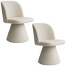 Kit 02 Cadeiras de Jantar Giratória Liz Bouclé Off White - Nexta Casa - 1