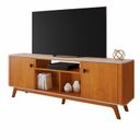Ver imagem 3 de Rack para TV até 70 Polegadas MDF 180cm Pés em Madeira Maciça Bancada Detalhes Curvos