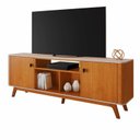 Ver imagem 3 de Rack para TV até 70 Polegadas MDF 180cm Pés em Madeira Maciça Bancada Detalhes Curvos