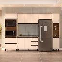 Ver imagem 1 de Cozinha Compacta 5 Peças 250031 sem Tampo Koya Creme Politorno Móveis
