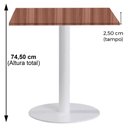 Ver imagem 2 de Mesa Pisa Beta Fratini Disco Redondo Branco Tampo Mdp