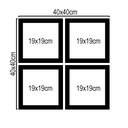 Ver imagem 3 de Kit 4 Quadros Decorativos Composê Aceito Agradeço Confio Entrego - PRETO