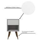 Ver imagem 6 de Kit 2 Mesas de Cabeceira Retrô Pés Palito 100% Mdf Plancasa Branco Tx