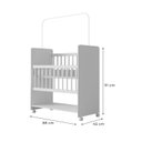 Ver imagem 3 de Mini Berço Infantil Multifuncional Nicho Organizador Aconchego Branco