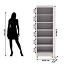 Ver imagem 3 de Armário Multiuso 2 Portas 5 Prateleiras Lina Branco