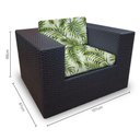 Ver imagem 3 de Conjunto Bora Bora Escuro - 1 Sofá 2 Lugares + 2 Poltronas + 1 Mesa de Centro - Kauai