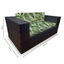 Ver imagem 2 de Conjunto Bora Bora Escuro - 1 Sofá 2 Lugares + 2 Poltronas + 1 Mesa de Centro - Kauai