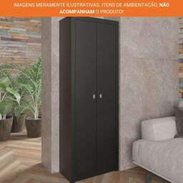 Armário para Escritório Multiuso 2 Portas Me4105 Tecnomobili Preto - 5