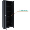 Ver imagem 4 de Armário para Escritório Multiuso 2 Portas Me4105 Tecnomobili Preto