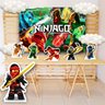 Kit display Decoração NinjaGo + Painel Lona Impressa 1,50m x 1,00m - 1