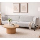 Ver imagem 3 de Sofá Oslo 2 Lugares 180cm Cinza Bouclé Estrutura Madeira e Aço Contemporâneo S&a