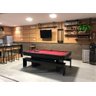Mesa de Sinuca e Jantar com 2 Bancos - 2,00x1,10 - Bordo - 1