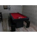 Ver imagem 4 de Mesa de Sinuca e Jantar com 2 Bancos - 2,00x1,10 - Bordo