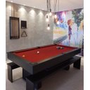 Ver imagem 3 de Mesa de Sinuca e Jantar com 2 Bancos - 2,00x1,10 - Bordo