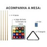 Mesa de Sinuca e Jantar com 2 Bancos - 2,00x1,10 - Bordo - 7