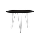 Ver imagem 2 de Mesa de Jantar Redonda 90cm Preta Clips 3 Pés Ferro Branco