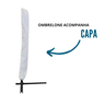 Ombrelone Guarda Sol Lateral com Base Reclinavel Gira 360° Azul com Base e Capa de Proteção - 9