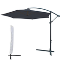 Ver imagem 1 de Ombrelone Guarda Sol Lateral com Base Reclinavel Gira 360° Azul com Base e Capa de Proteção