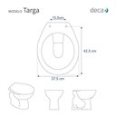 Ver imagem 3 de Assento Sanitário com Fechamento Lento Targa Cinza Real para Vaso Deca