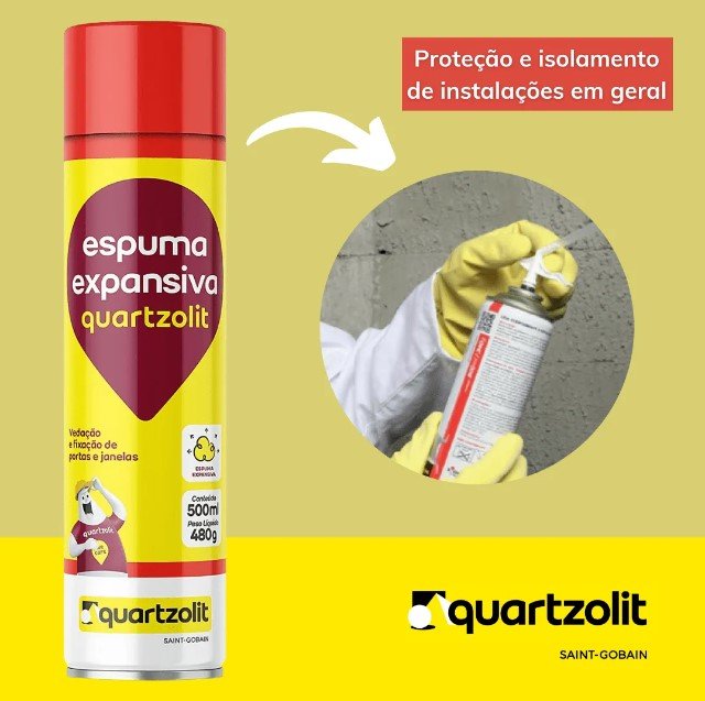 Espuma Expansiva 500ml/480g Quartzolit - 2