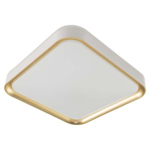 Plafon Led Sobrepor 24w Toronto Multicor Branco C/ Dourado Hevvy St3110