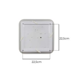 Plafon Led Sobrepor 24w Toronto Multicor Branco C/ Dourado Hevvy St3110 - 5