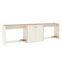 Ver imagem 3 de Conjunto de Escritório 3 Peças Noruega Office 2 Mesas e 1 Aparador Buffet - Via Nossa - Off White