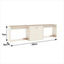Ver imagem 2 de Conjunto de Escritório 3 Peças Noruega Office 2 Mesas e 1 Aparador Buffet - Via Nossa - Off White