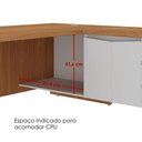 Ver mais imagens de Mesa Escritorio em L 190x180 cm com Armario e Balcao Freijo Branco Artany