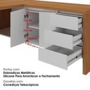 Ver imagem 7 de Mesa Escritorio em L 190x180 cm com Armario e Balcao Freijo Branco Artany