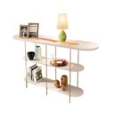 Ver imagem 7 de Aparador para Sala com Prateleiras Pé Metal 135cm Evan Off White H01 - D’Rossi