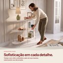 Ver imagem 4 de Aparador Sala Cozinha com Prateleiras Pé Metal 135cm Evan Off White H01 - D’Rossi