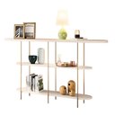 Ver imagem 6 de Aparador para Sala com Prateleiras Pé Metal 135cm Evan Off White H01 - D’Rossi