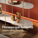 Ver imagem 6 de Aparador Sala Cozinha com Prateleiras Pé Metal 135cm Evan Off White H01 - D’Rossi