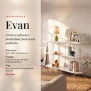 Ver imagem 3 de Aparador Sala Cozinha com Prateleiras Pé Metal 135cm Evan Off White H01 - D’Rossi