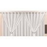 Cortinas Ilhos Cromado Para Sala ou Quarto 3,00 X 2,80 Metros Com Voil Voal Leve Sem Estampa Para - 4