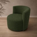 Ver mais imagens de Poltrona Estofada 74cm x 68cm x 70cm Redonda Confortável para Sala ou Recepção Formato Orgânico