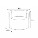 Ver imagem 3 de Poltrona Estofada 74cm x 68cm x 70cm Redonda Confortável para Sala ou Recepção Formato Orgânico